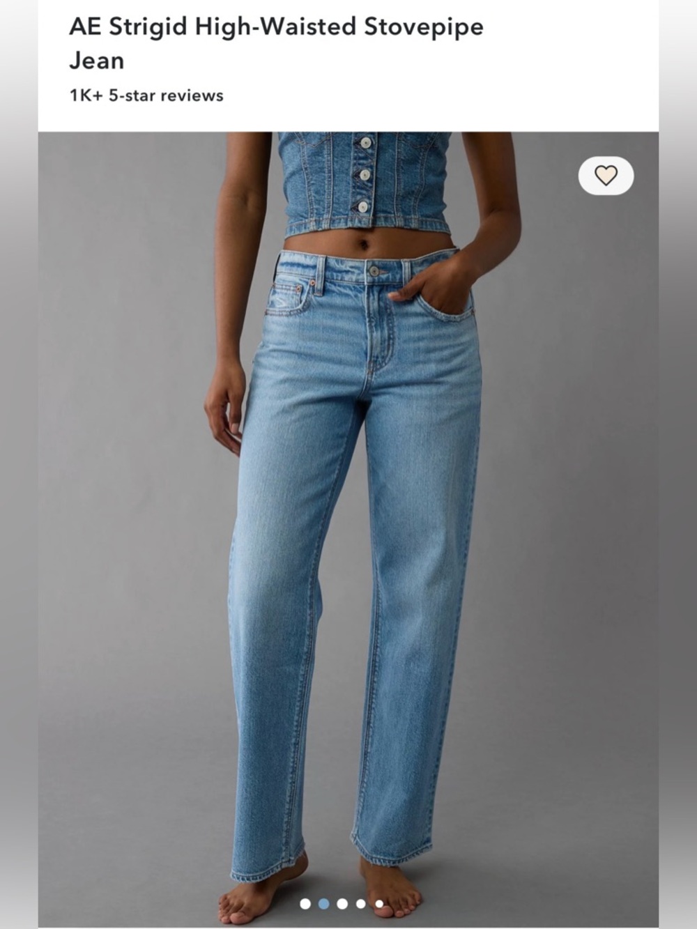 American Eagle Outfitters Strigid High-Waisted Stovepipe Jeans